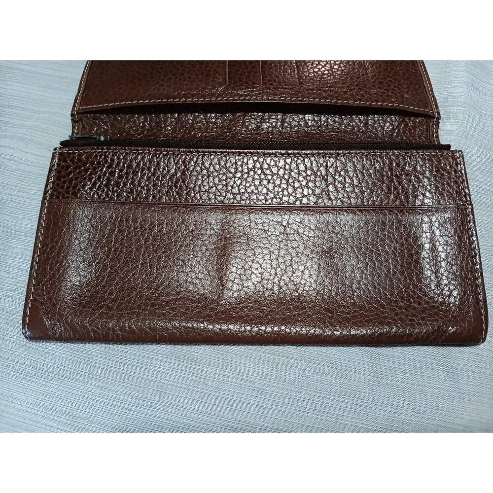 Vintage Courreges Paris Leather Wallet  Tan
